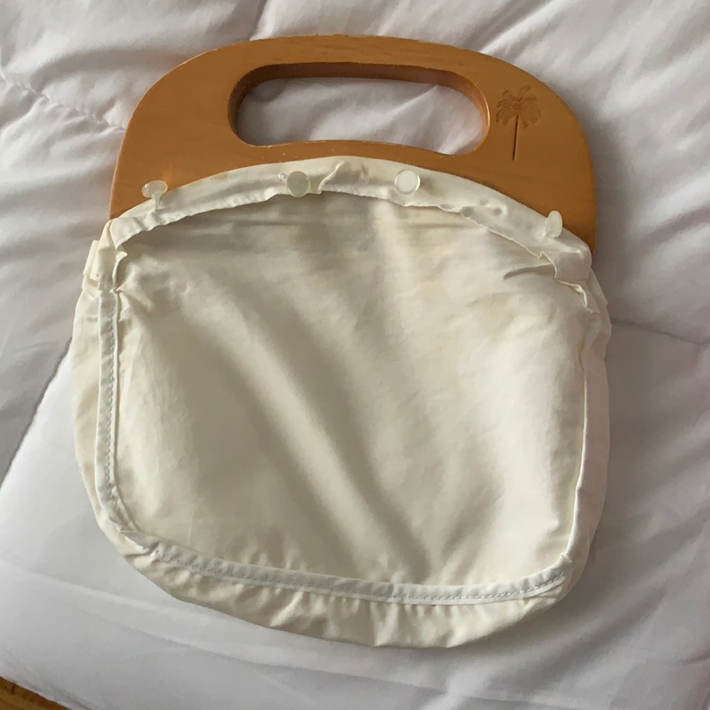 Vintage Lilly Pulitzer wooden handle purse